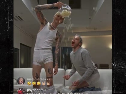 Pete Davidson, Machine Gun Kelly Strip Down To Undies, Joke About Penis Size