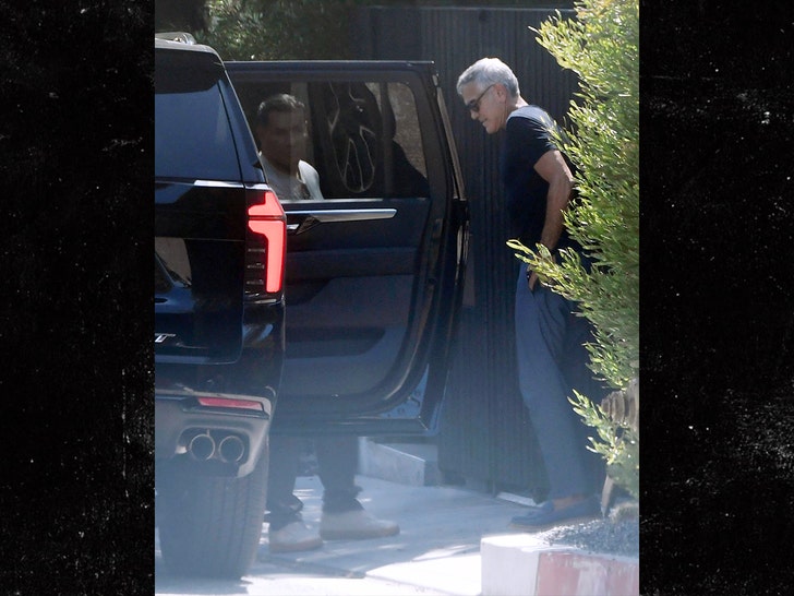 George and Amal Clooney arrive at the gerbers house the image direct 2