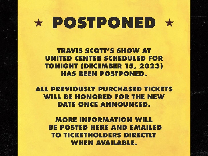 Travis Scott Postpones Concert in Chicago Hours Before Performance