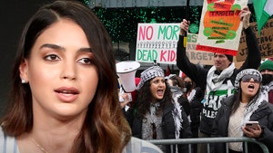 Melissa Barrera, Palestine Protesters Shut Down Street Outside Sundance