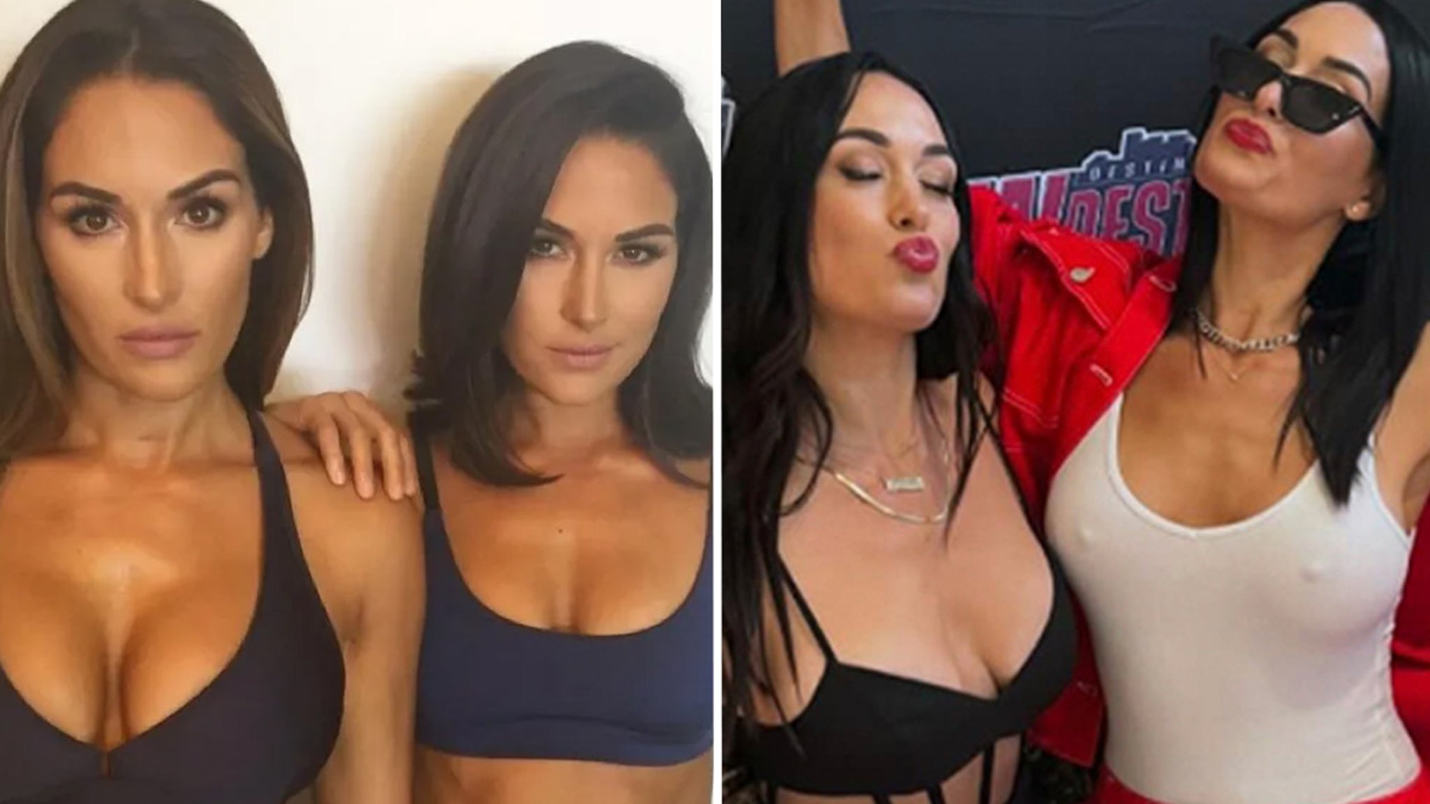 Nikki and Brie Garcia Hot Shots To Celebrate Their 41st Bday!