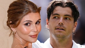Olivia Jade on left and Taylor Fritz getty
