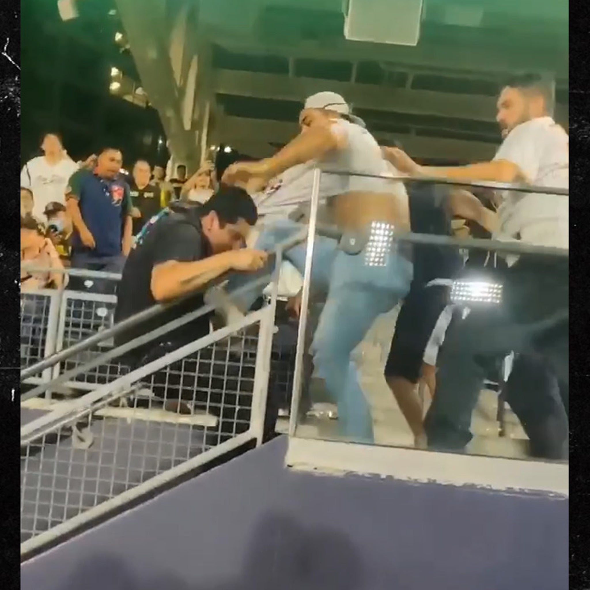 Padres Fan Kicks Man Down Stairs In Wild Brawl At Game