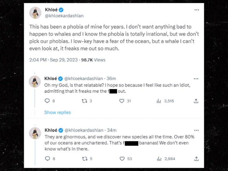 khloe kardashian tweets whales