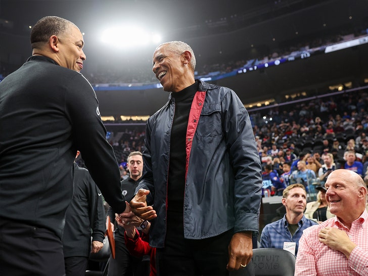 Barack Obama spatřil soud ve hře Clippers Game Getty 3