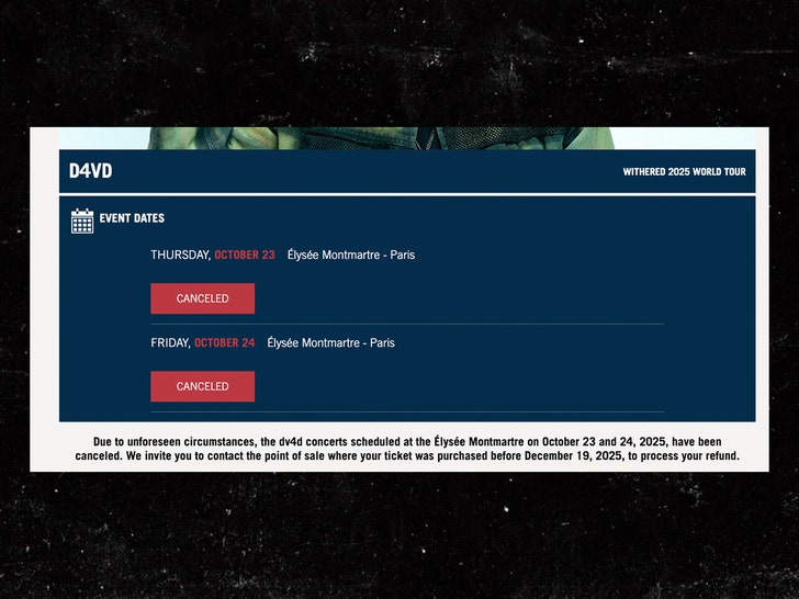 d4vd canceled paris shows 1