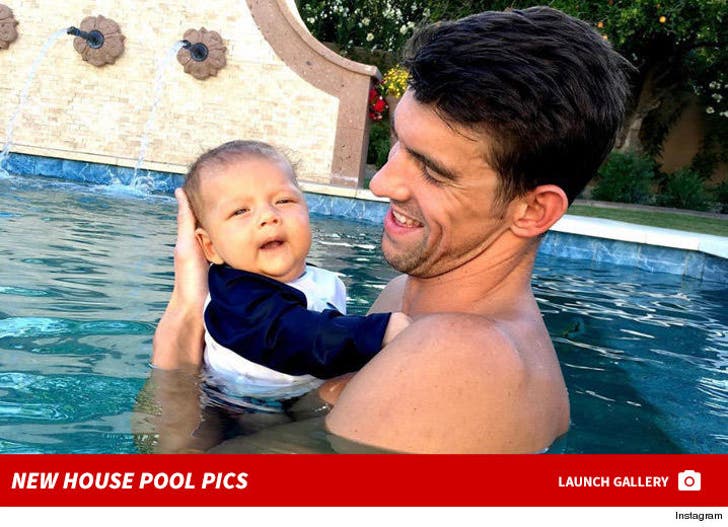 Michael Phelps -- Family Pool Time