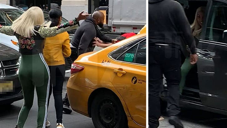 'Black Ink Crew' star Sky Days ain't having it with NYC taxi drivers who allegedly cut her off in traffic ... as evidenced by this video of her ready to fistfight one of 'em.