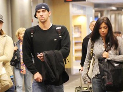 Michael Phelps and Nicole Johnson