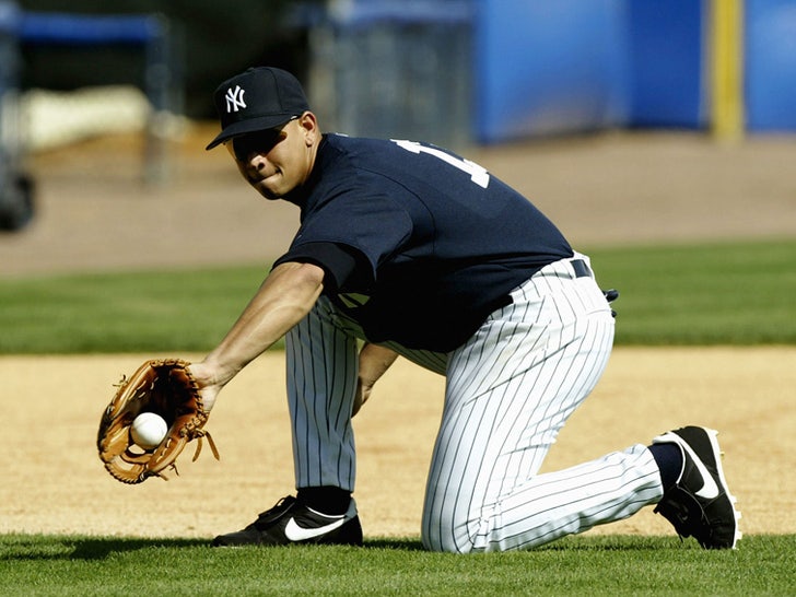 Alex Rodriguez On The Field