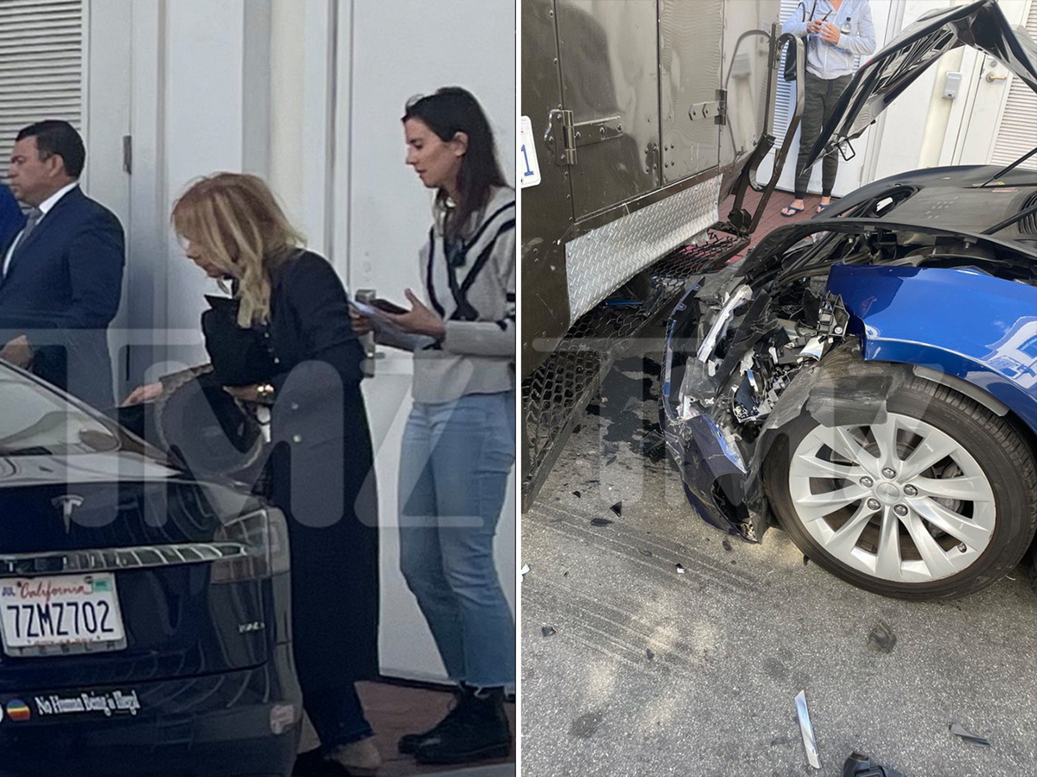 Rosanna Arquette Crashes Into Back of Delivery Vehicle, Wrecks Her Car