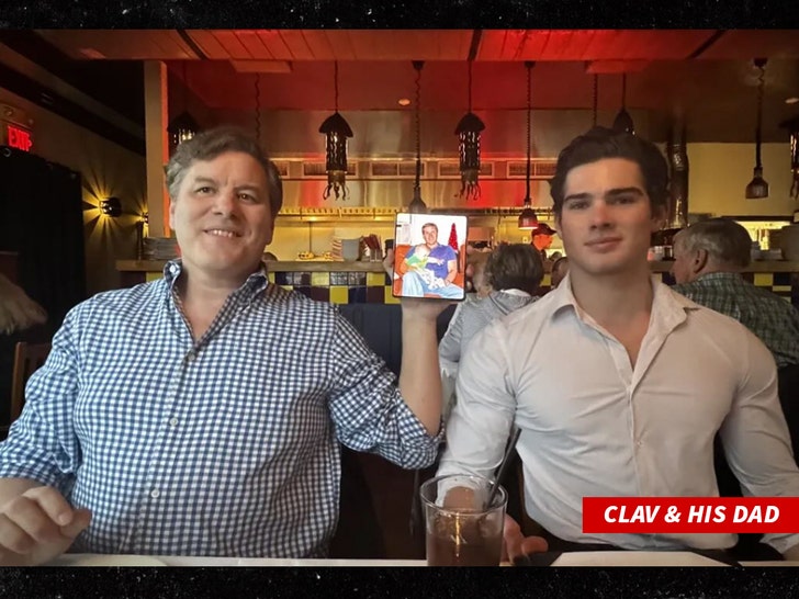 Clav and his Dad instagram