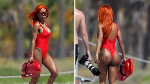 Teyana Taylor Goes Red on Red to Lifeguard (PHOTOS)
