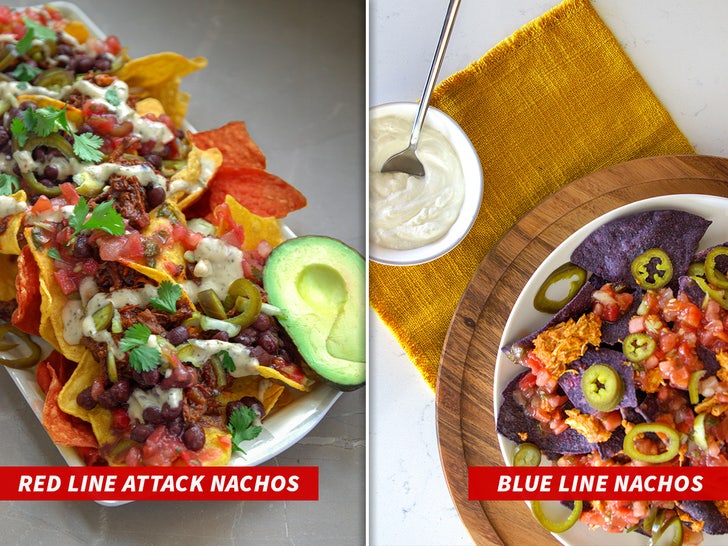 Red Line Attack Nachos blue line nachos Aramark Sports + Entertainment split sub swipe