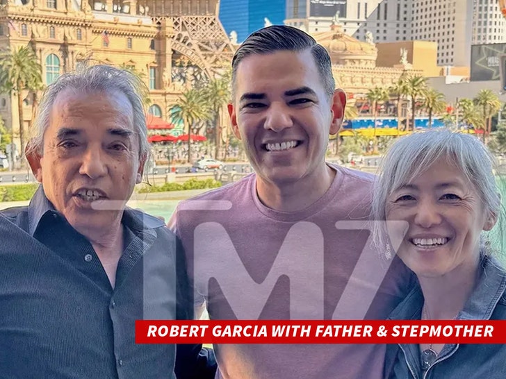 Robert Garcia with father and Stepmother