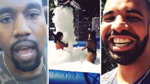 Drake -- Epic Backyard Foam Party ... With Kanye, Game, NBA Stars