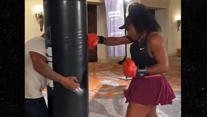 Serena Williams Gets Boxing Lesson From Mike Tyson