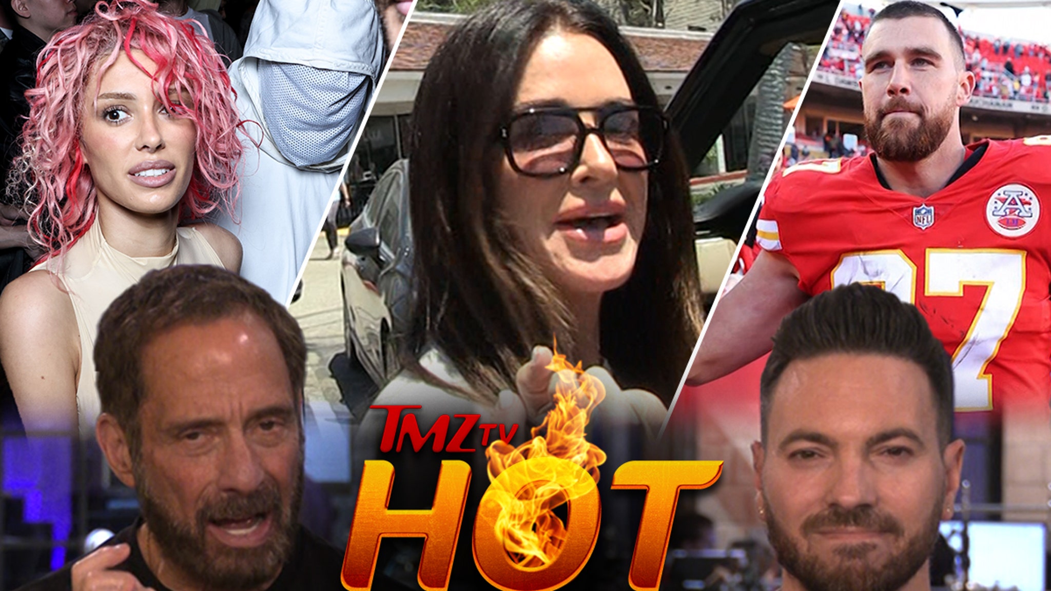 TMZ TV Hot Takes: Kyle Richards Kid's Porsche, Bianca Censori, Travis Kelce