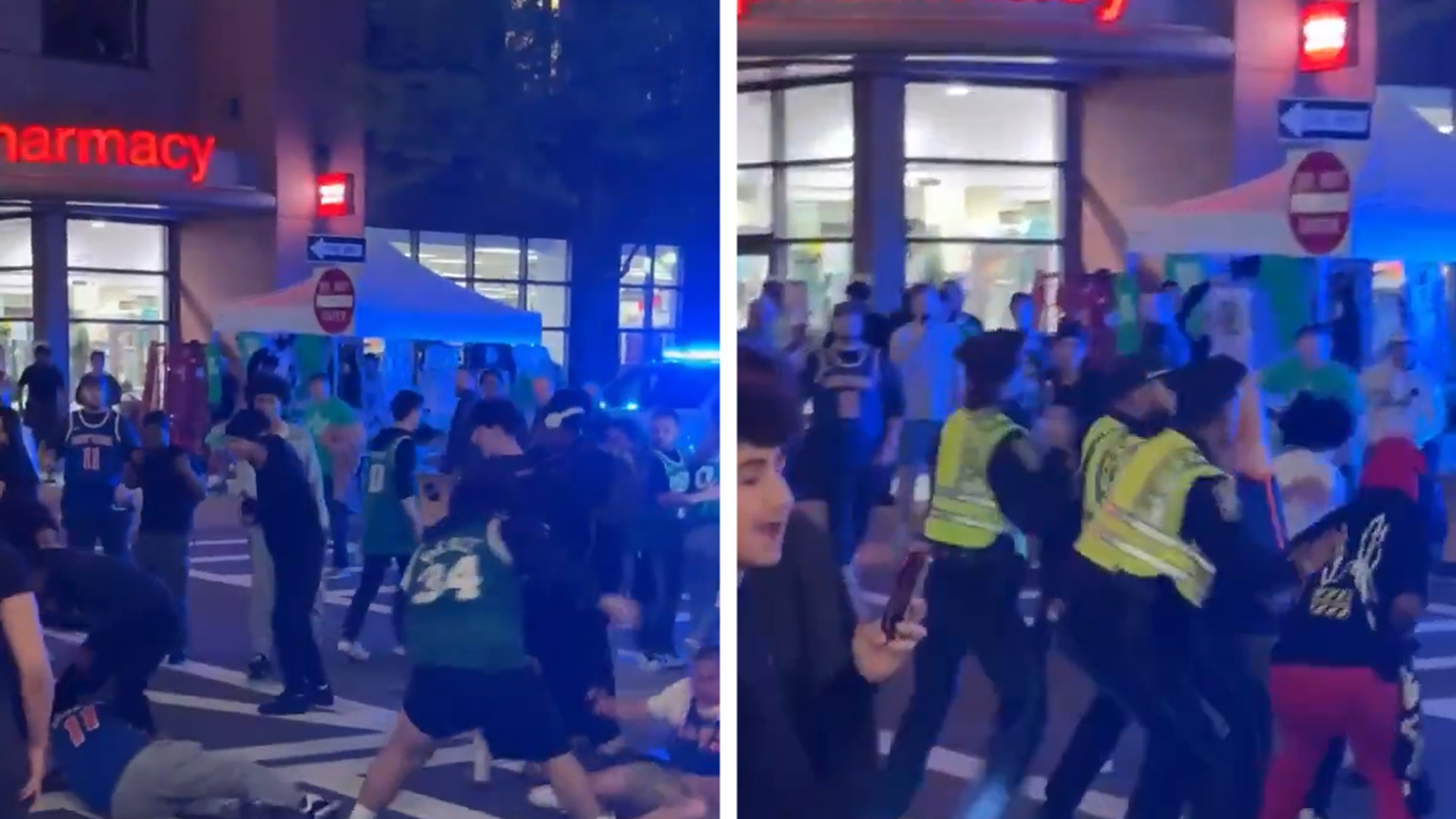 Knicks, Celtics Fans Brawl In Streets After Intense Playoff Game