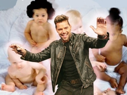 Ricky Martin and babies