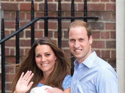 Prince William and Kate Middleton with Prince George