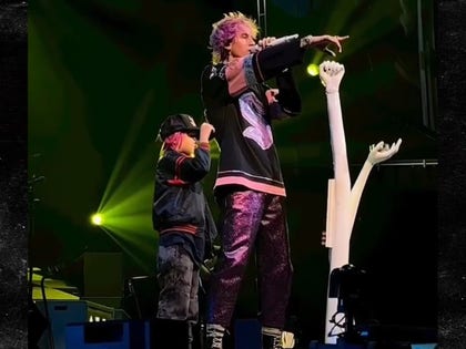 Performing with Kid MGK