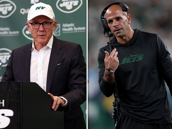 Robert Saleh and woody johnson getty 1