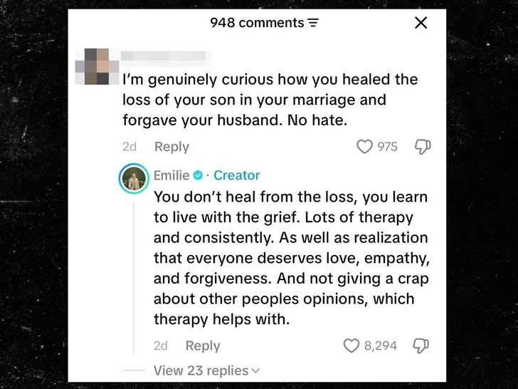 emilie kiser response on instsagram