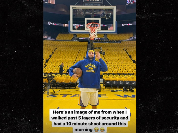 Fake Klay Thompson' Posts Video Breezing Through Security, Shooting Before Finals