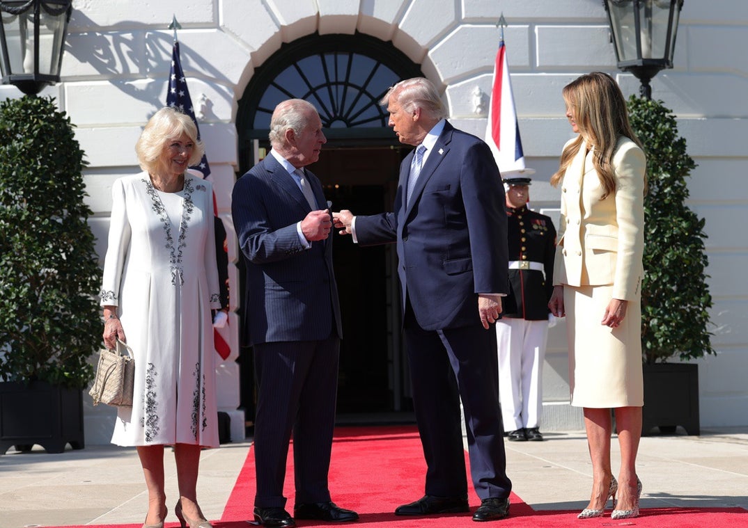 Donald Trump Greets King Charles III And Queen Camilla At White House 6