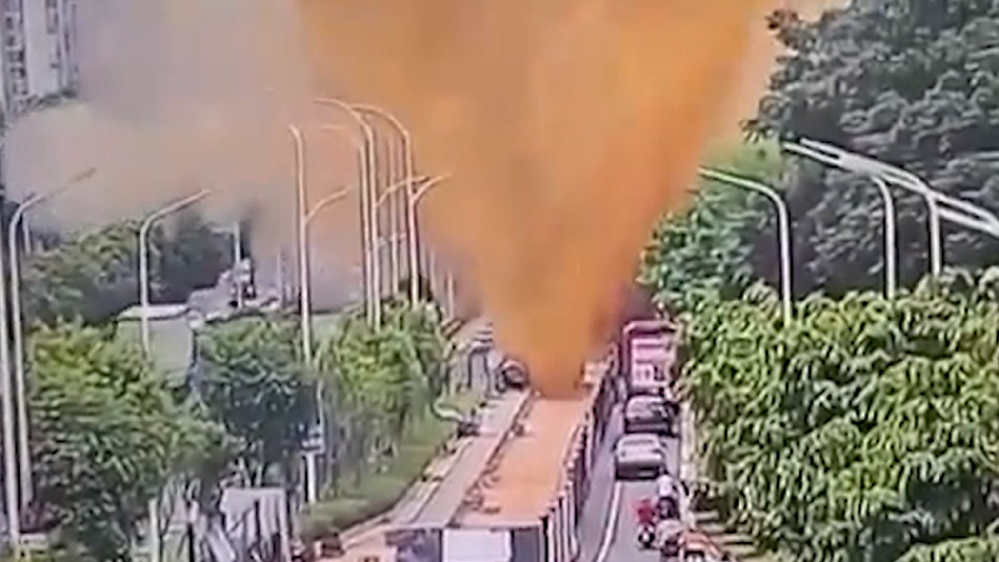 Sewage Eruption Sprays Poop on Cars, Pedestrians in China on Video