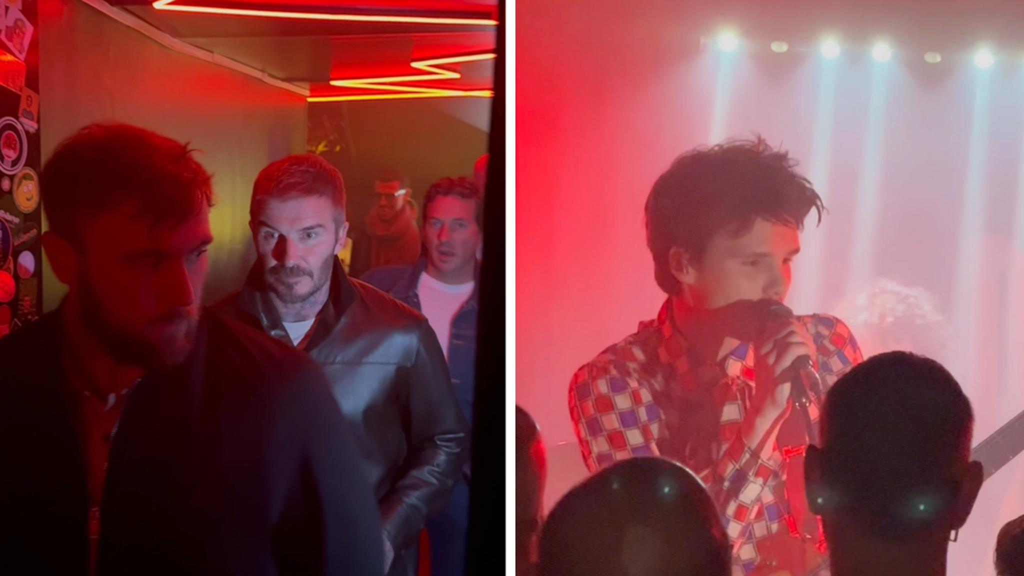 David Beckham Supports Son Cruz at His Rock Concert in Paris