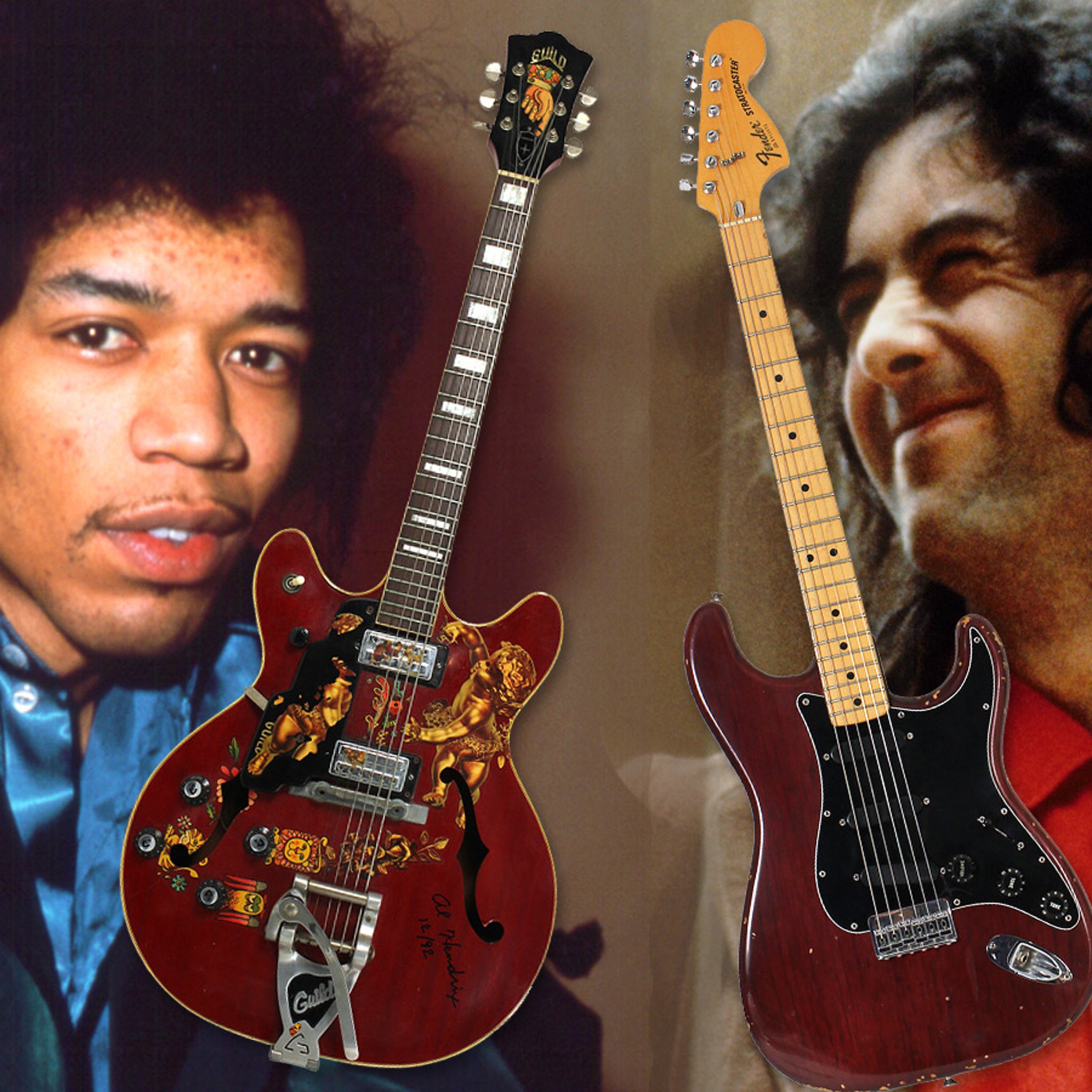 Jimi Hendrix, Jimmy Eric Clapton Guitars Hit Auction Block