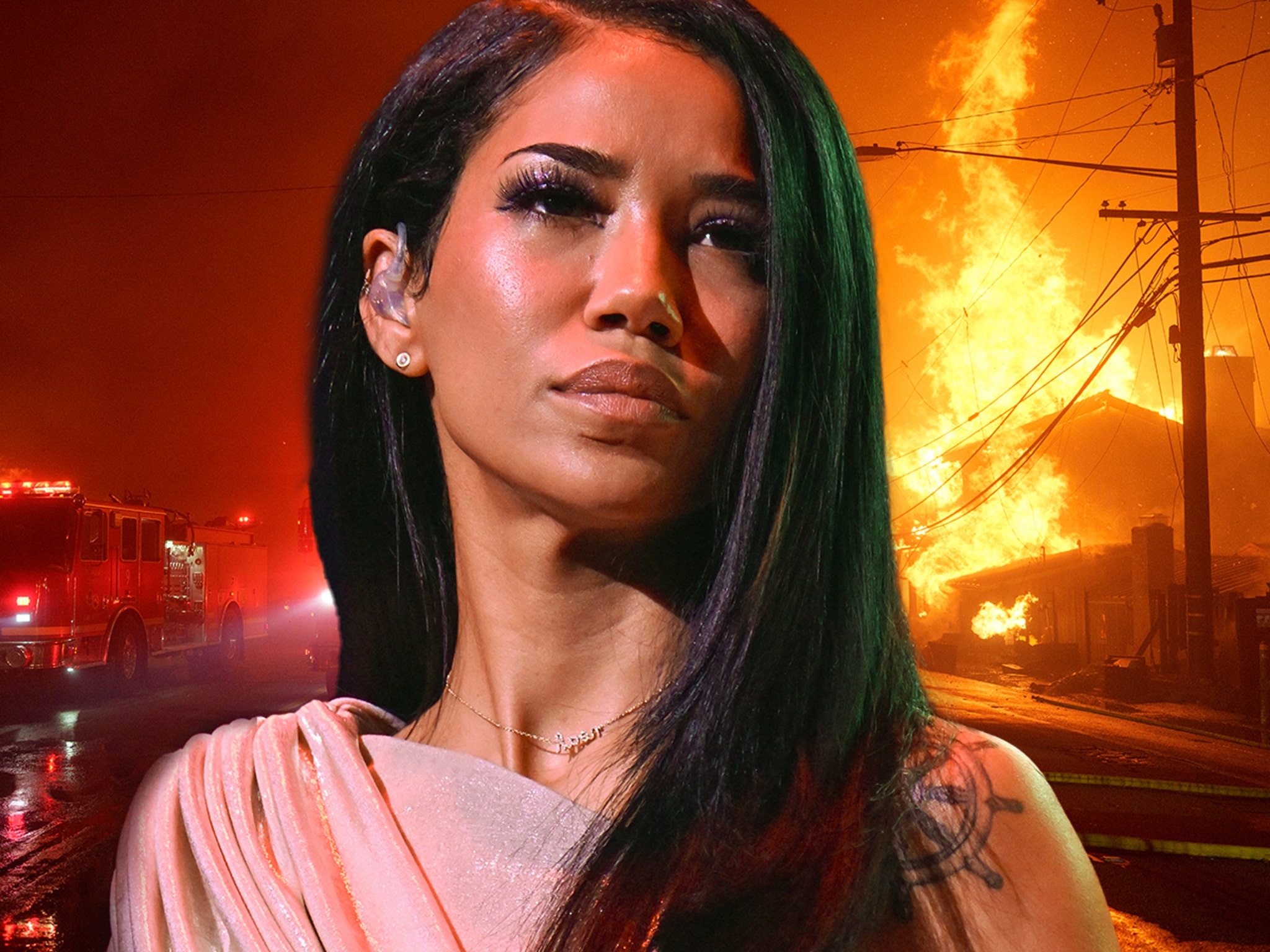 Jhené Aikos House Burns Down in L.A. Fire, Shares Photo of Blaze