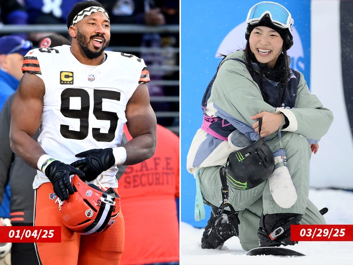 myles garrett chloe kim getty