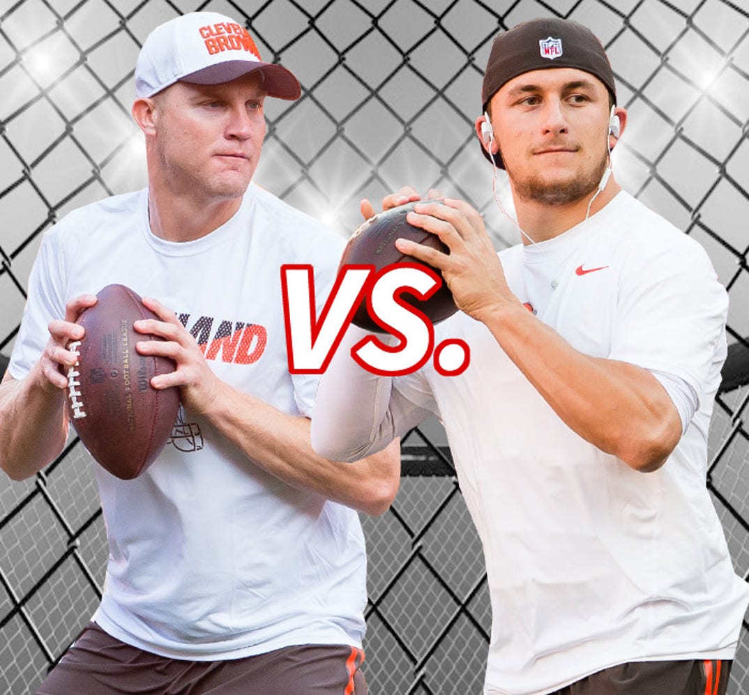 Battle of the Browns' Quarterbacks! Josh McCown (36) vs. Johnny Manziel (22)