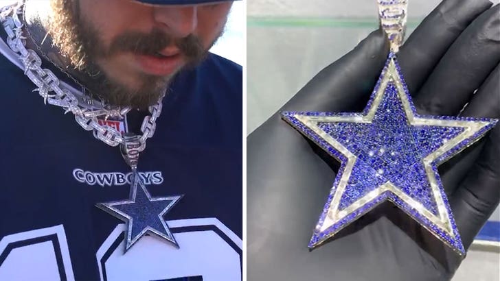 Post Malone Shows Off $250k Dallas Cowboys Diamond Chain
