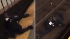 NYPD Cop  Viciously Kicked Off Subway Platform