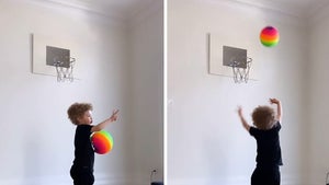 Drake Son Adonis Playing Basketball to His Music, Sinks 3 in a Row