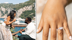 Patriots DT Davon Godchaux Pops Question To Chanel Iman In Italy W/ Big Rock