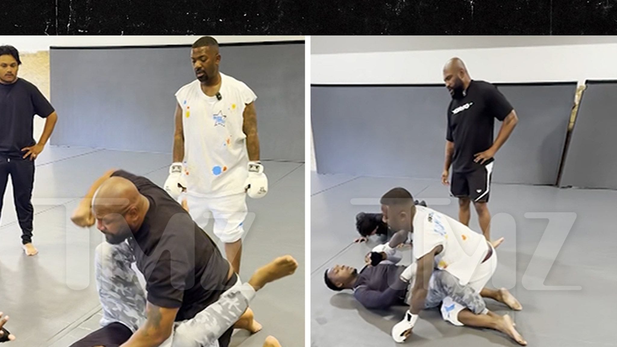 Ray J traint met Chuck Liddell en Rampage Jackson vóór MMA-gevecht