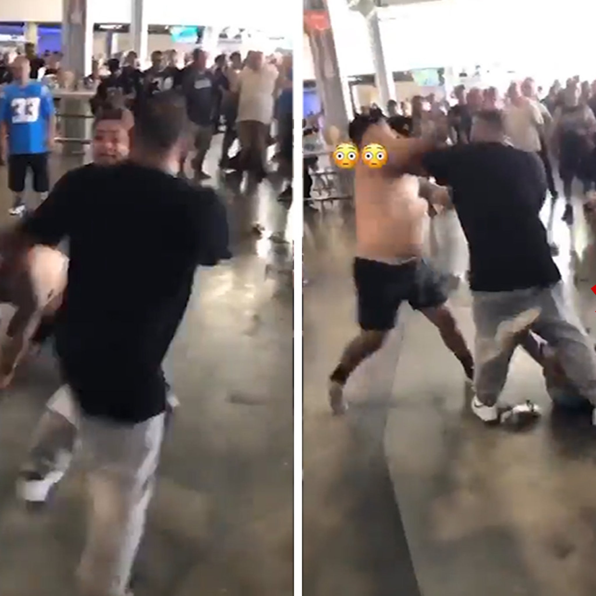 Man sent tumbling down stairs during fight at Chargers vs Raiders