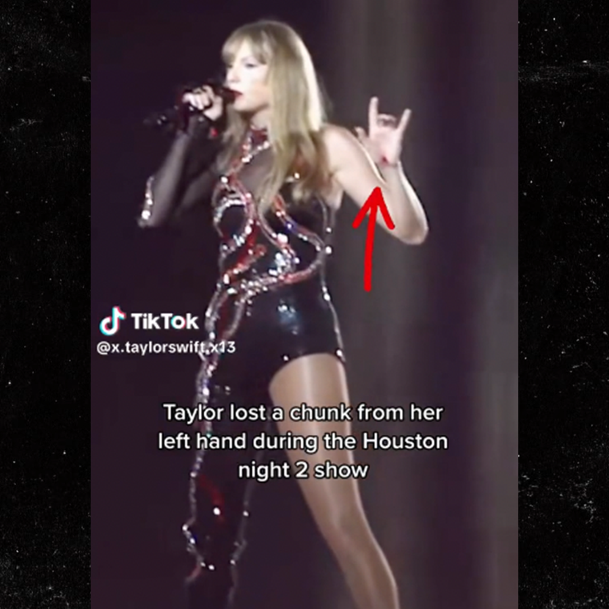 Taylor Swift reveals how she cut her hand at Houston concert