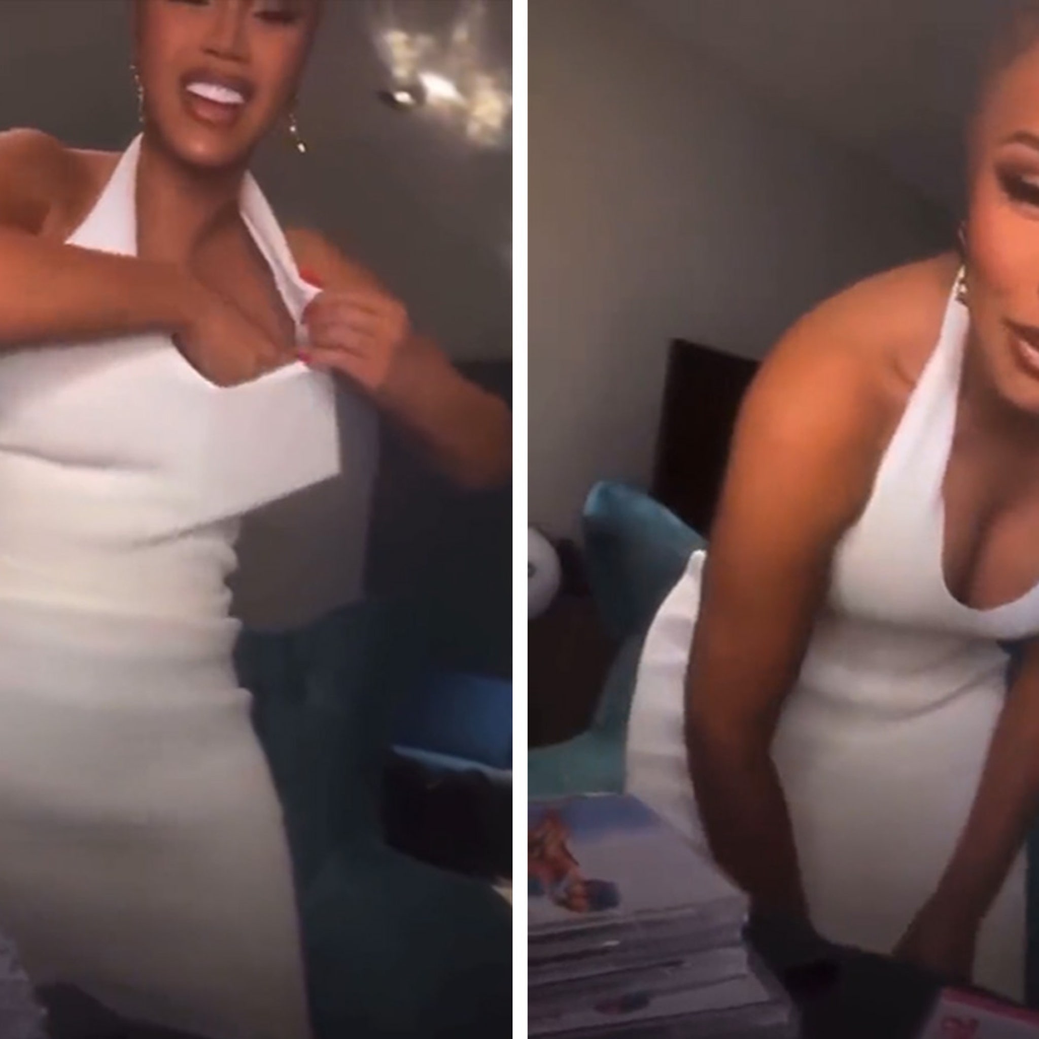 Cardi B Rubs Autographed CDs All Over Her Body and We Mean ALL Over