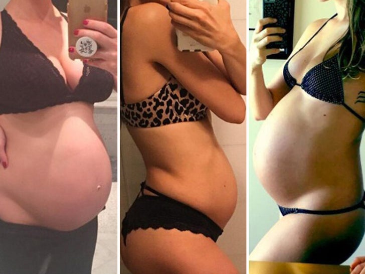 Belly-Baring Pregnant Babes -- Guess Who!