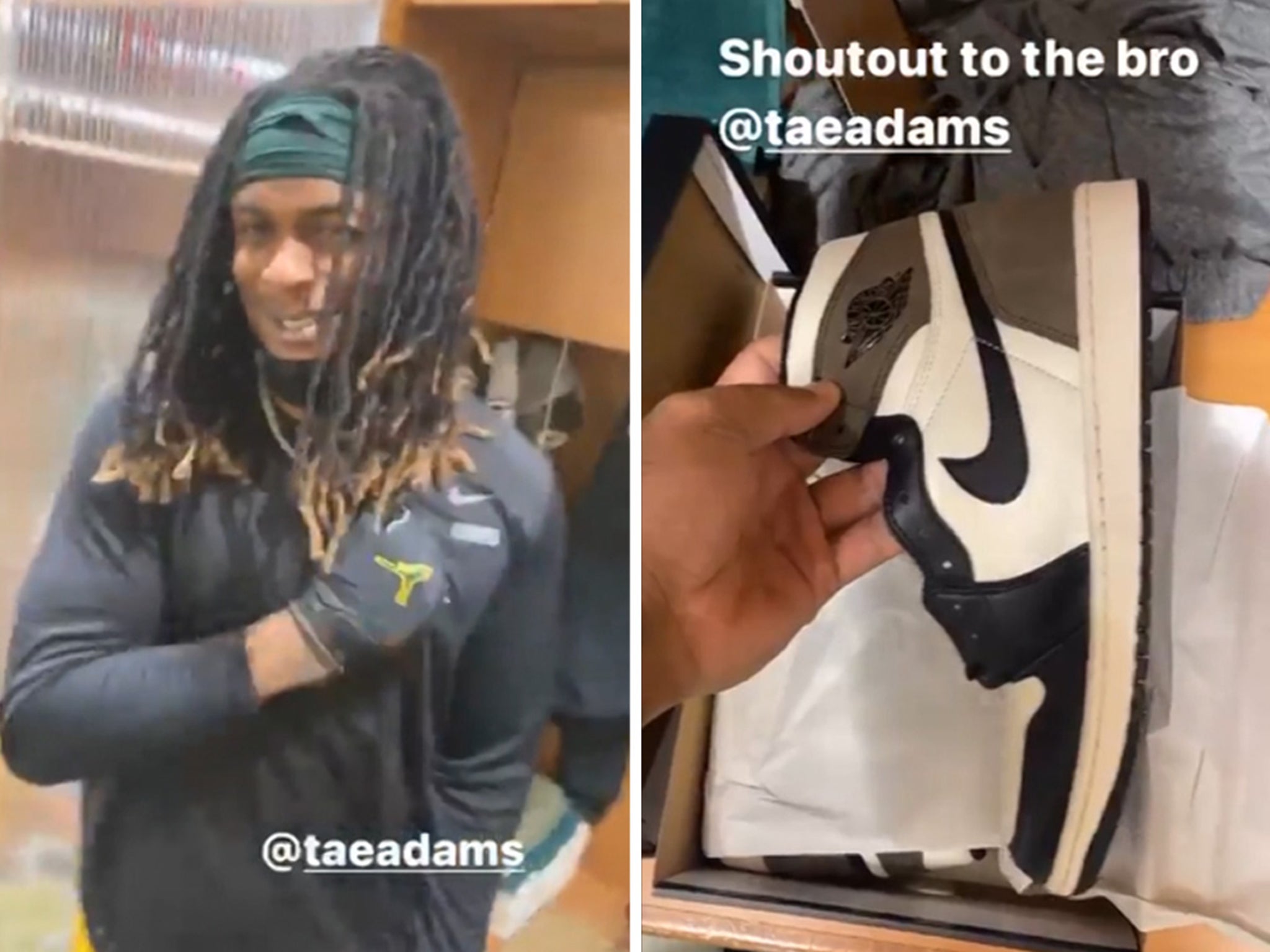 Davante Adams plays Santa, gives teammates Air Jordans for Christmas