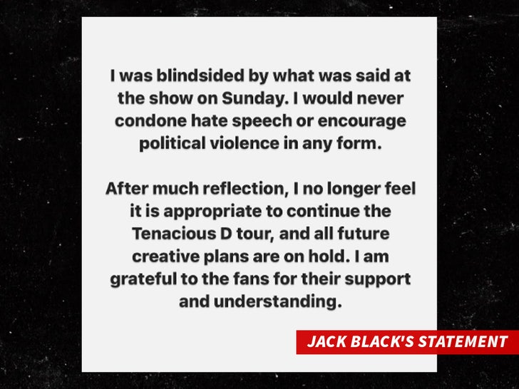 Jack Black's Statement instagram