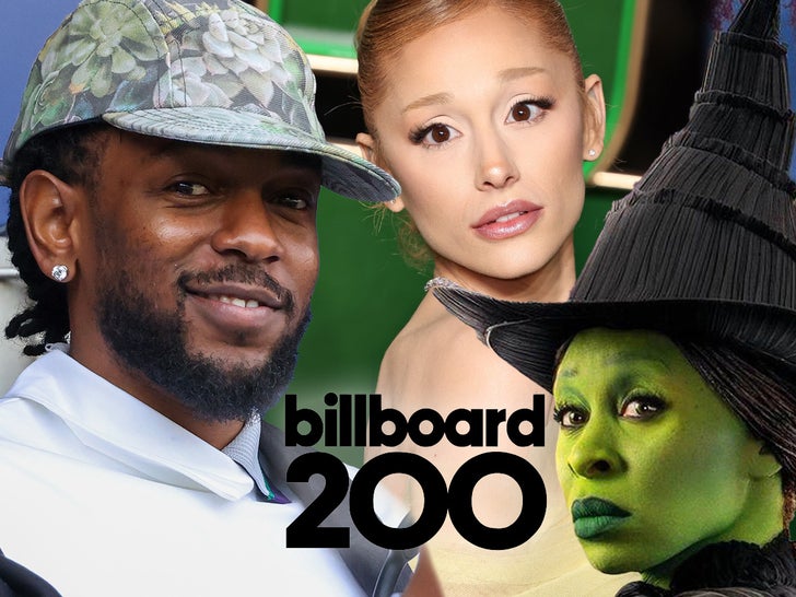 billboard 200 kendrick lamar ariana grande wicked