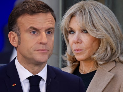 Emmanuel Macron and his wife Brigitte Macron getty 2
