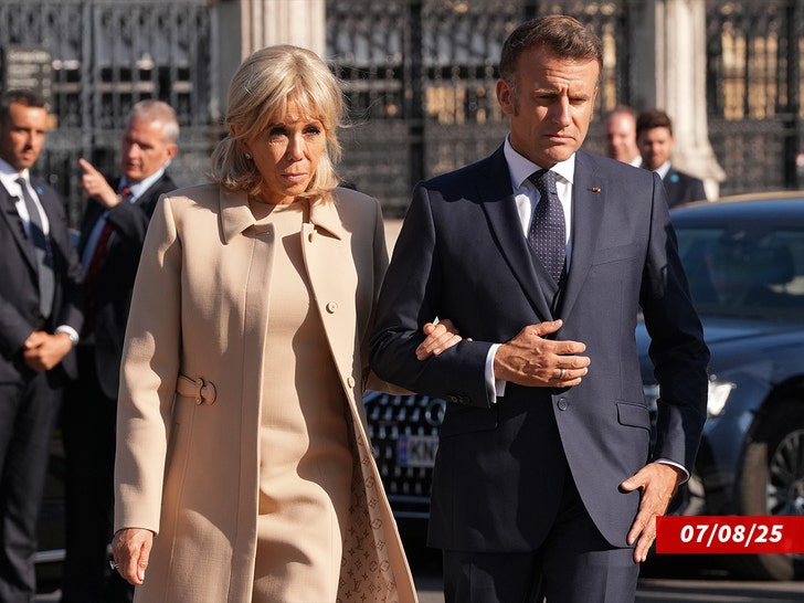 Emmanuel Macron and his wife Brigitte Macron getty 1